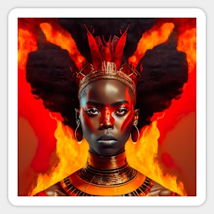 [AI Art] African Princess of Fire Bauhaus Art Style Sticker